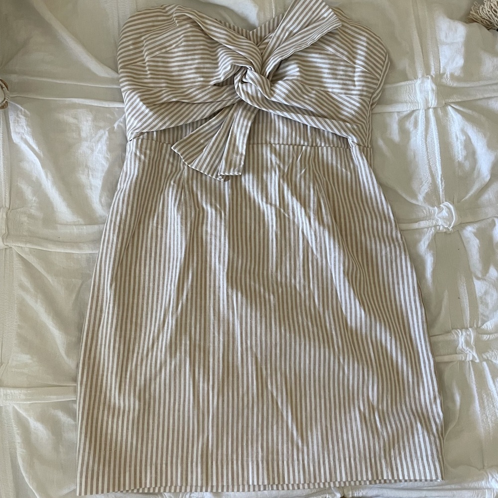 Striped Strapless Mini
